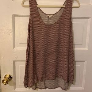 Soft JOIE Red Printed Sleeveless Tank Top Shirt